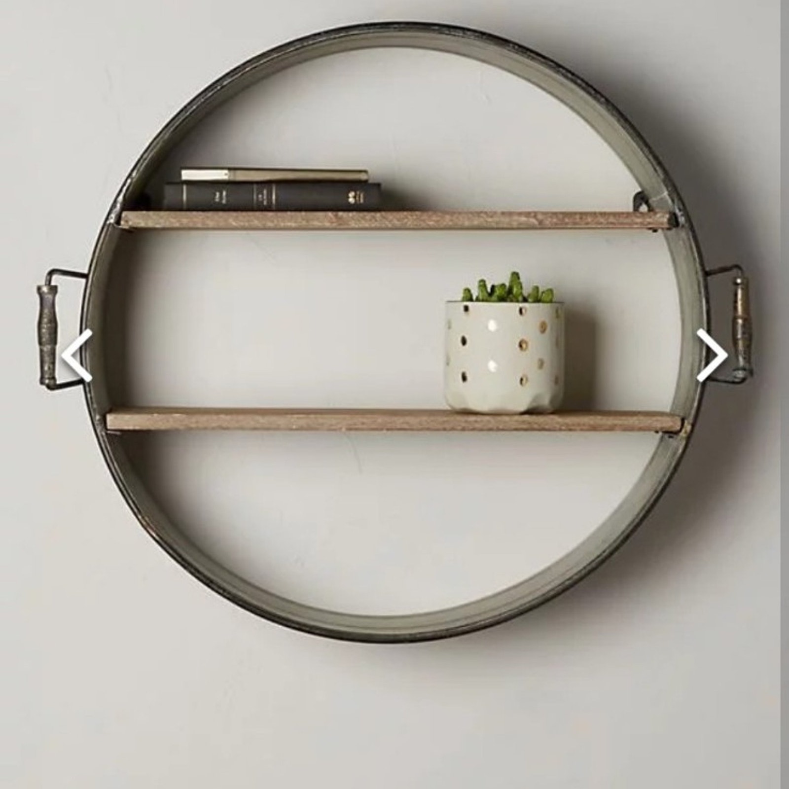 ANTHROPOLOGIE ZINIC CARBON WALL SHELF