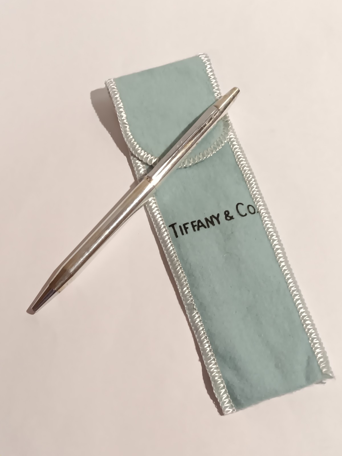 Tiffany & Co. Vintage Ball Point Writing Pen Sterling Silver with Box/Cloth