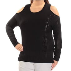 Alex Perforated Cold Shoulder Sweater
