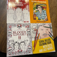 Serial killer adult coloring book lot