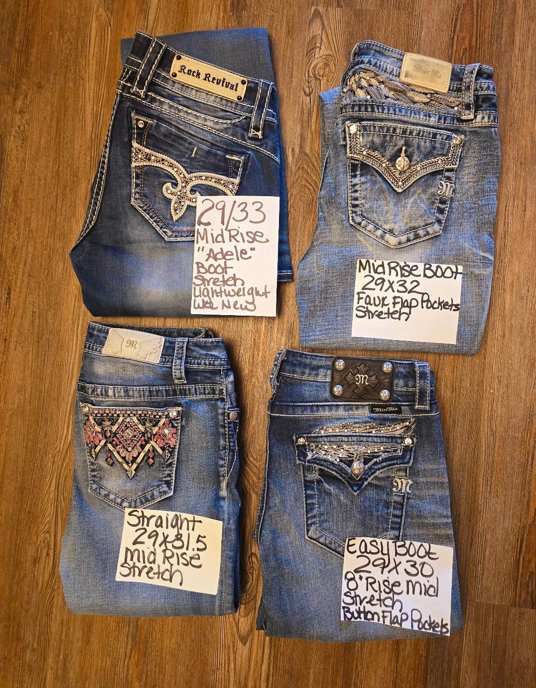 Women's Miss Me and Rock Revival size 29 Bootcut Jean bundle