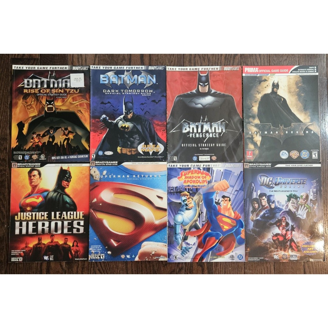 Brady Games Prima Official Strategy Guide Batman Superman DC Universe Lot Of 8