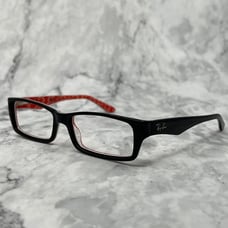 Ray-Ban RB5236 2479 Eyeglasses Rectangular Black Red Full Rim Frames 53-16-140