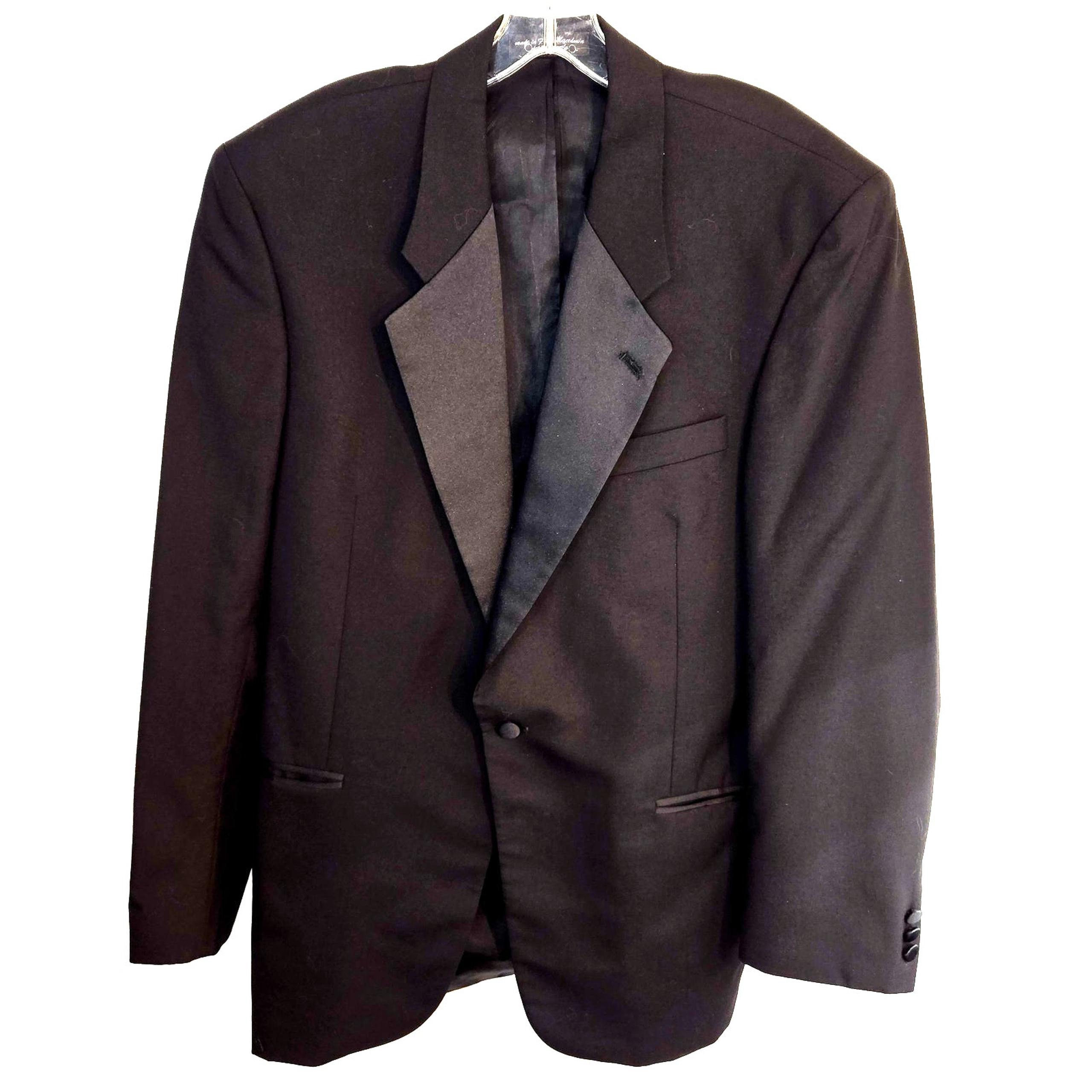 Mitchell's 42R Men's Tux Black Blazer Suit Coat 1 Buttons Blazer Only