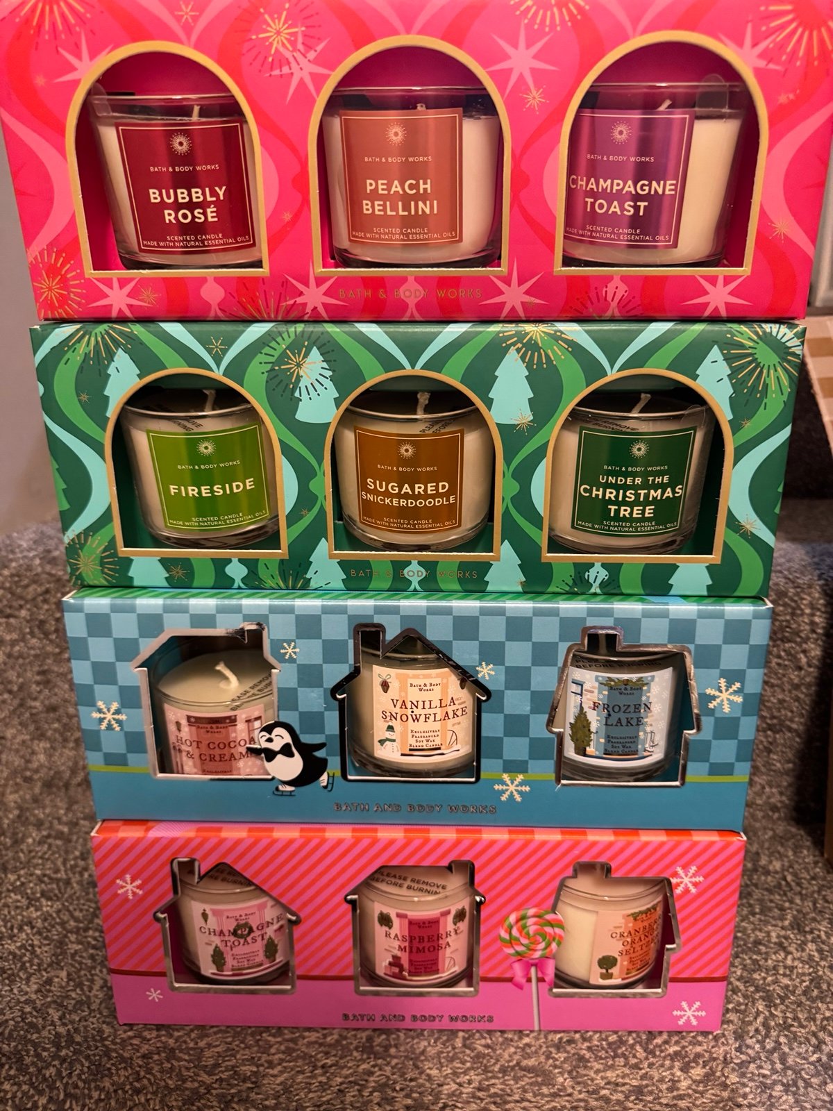 Mini candles bath and body works