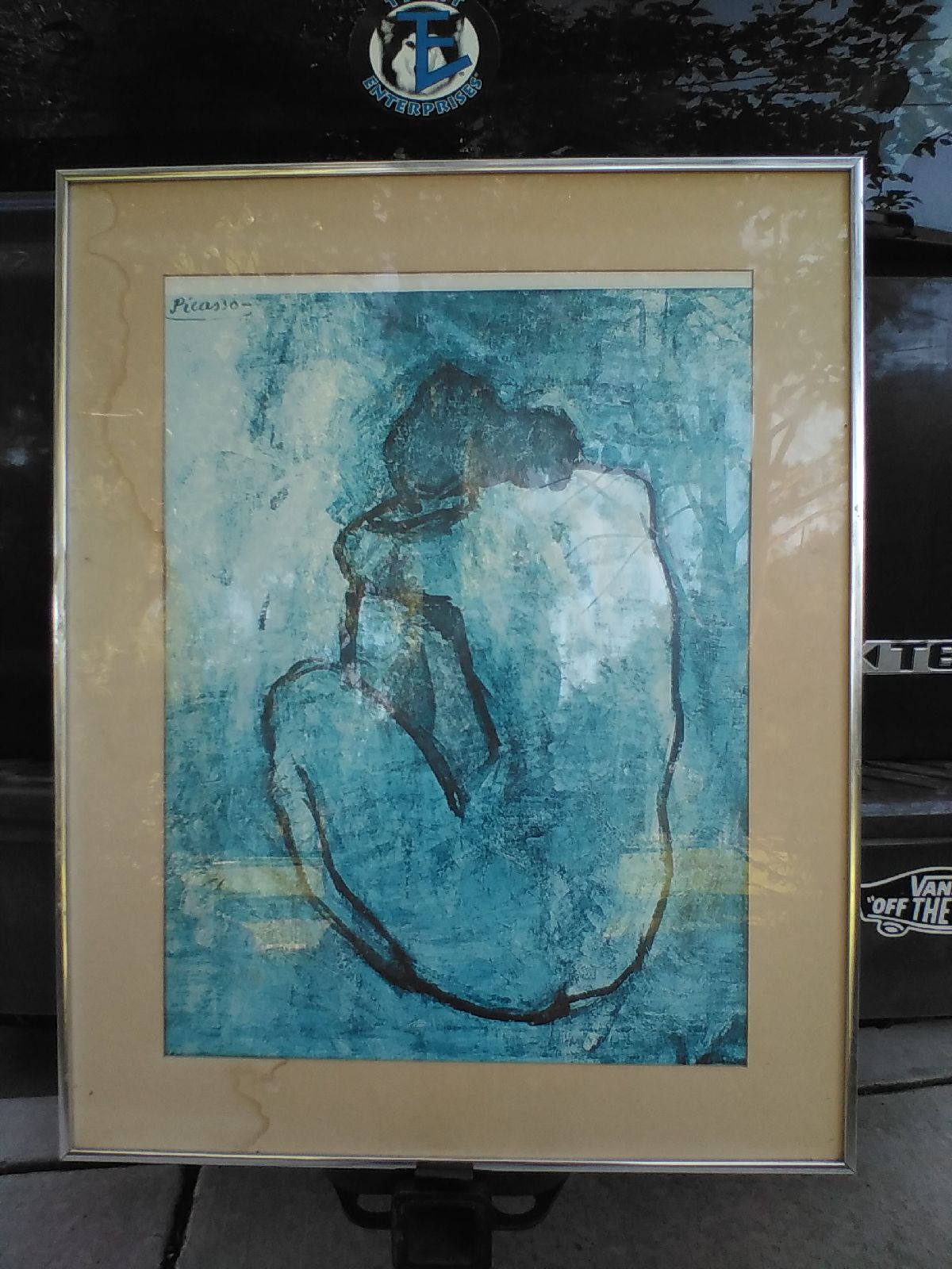 Lithograph painting PICASSO in frame.