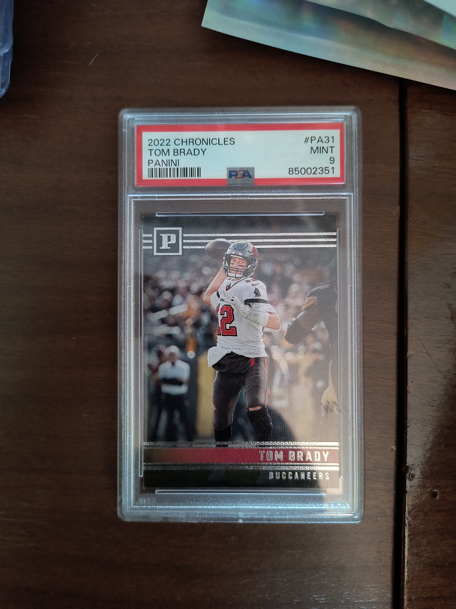 PSA 9 Tom Brady 2022 Chronicles Panini Card