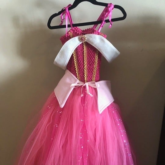 Girls Disney Sleeping Beauty Aurora tutu Dress Size 5 6 7 8