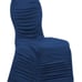 Navy Blue Spandex Ruched Chair Covers