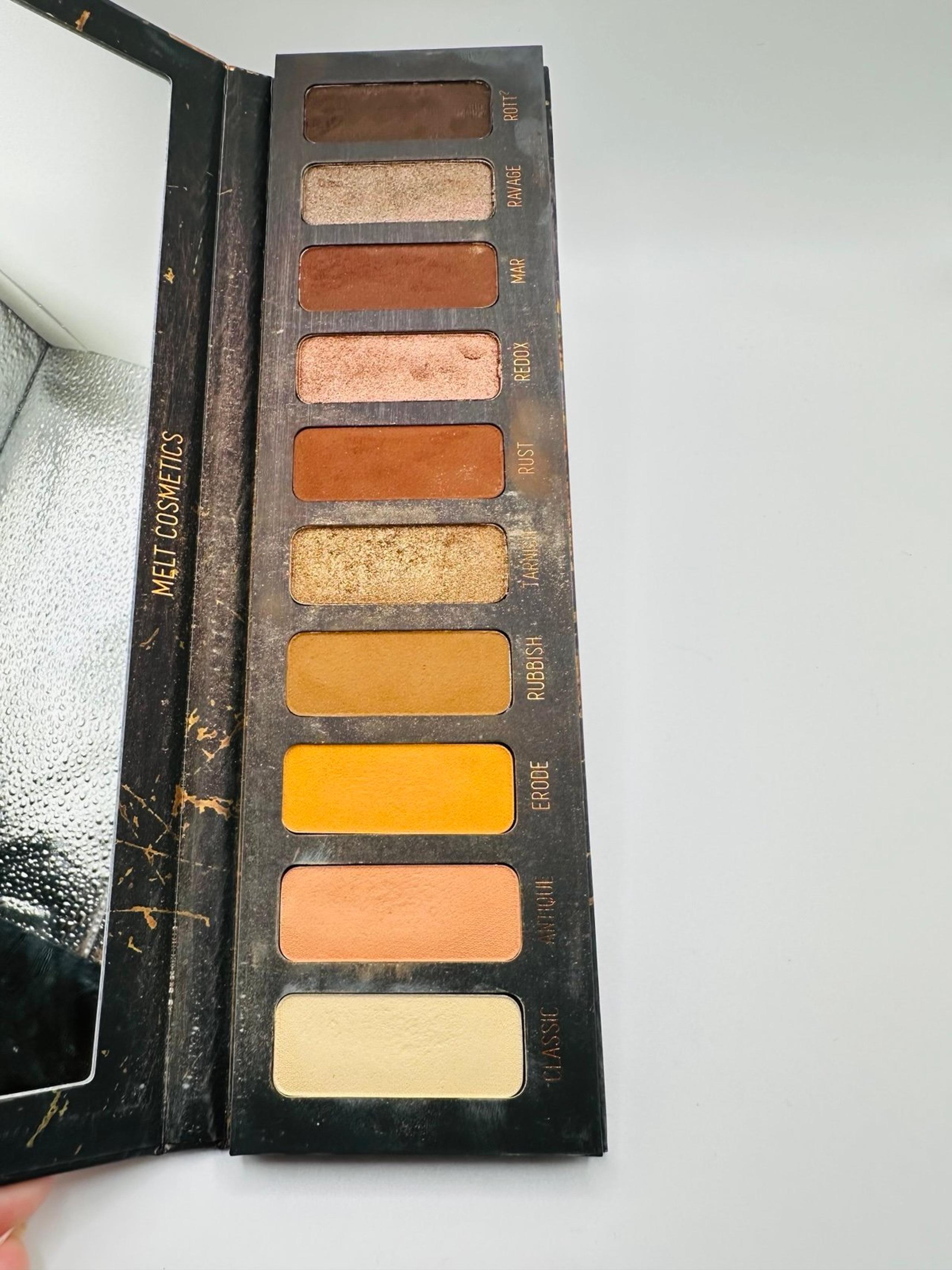 Melt Cosmetics Eyeshadow Palette Rust talc free eye makeup RETAIL $58
