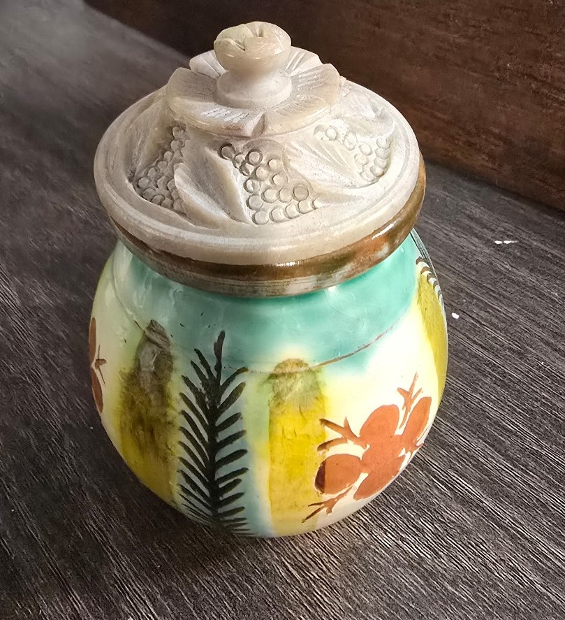 Hand painted ceramic Jar from italy