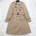 【Cashmere】ANAYI Trench Coat with Liner, Stripe, Beige, Belt