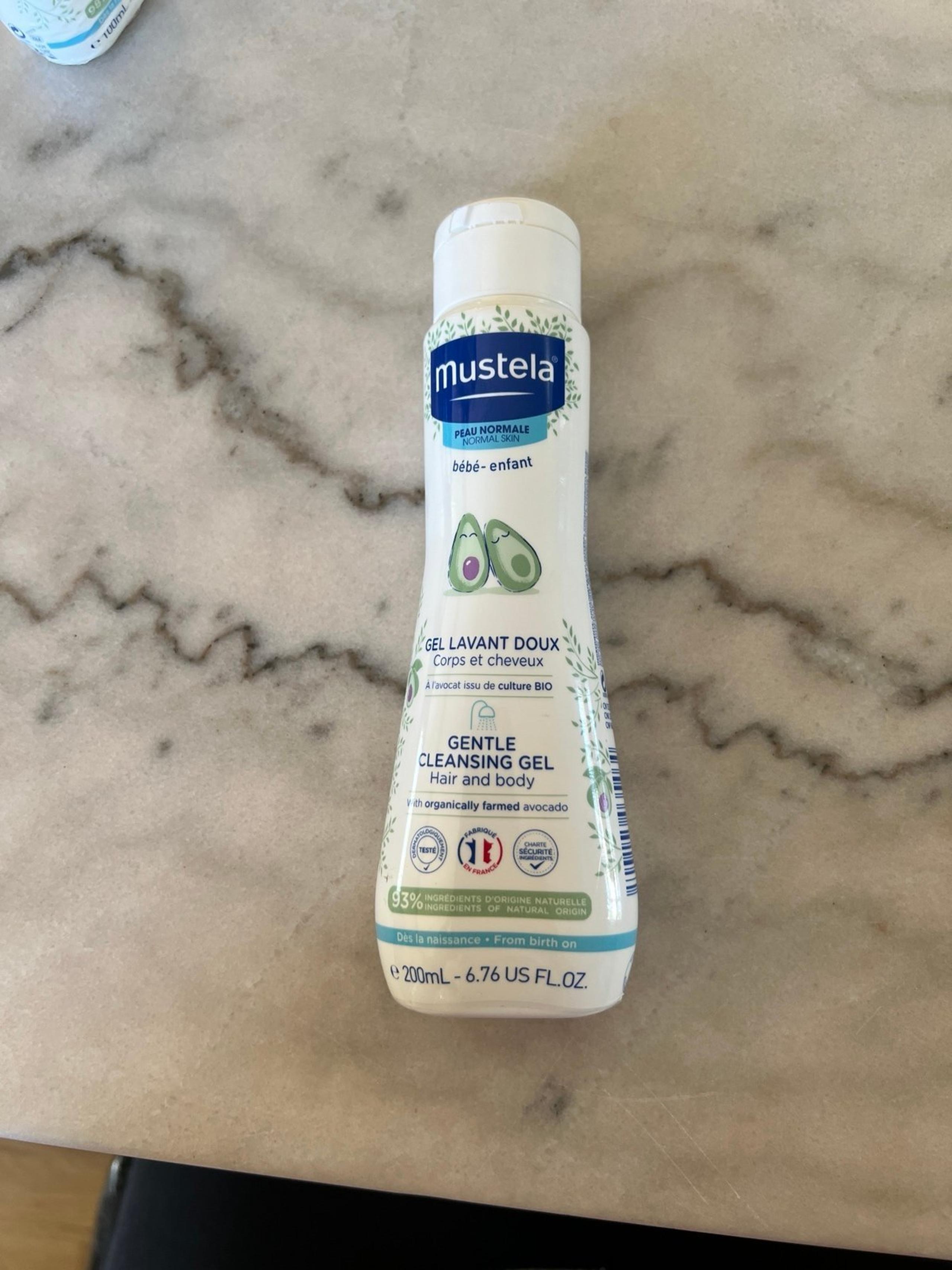 Mustela Gentle Cleansing Gel Baby Body Wash & Hair Shampoo 6.76 oz Cleanser