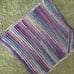 Purple hooded baby blanket