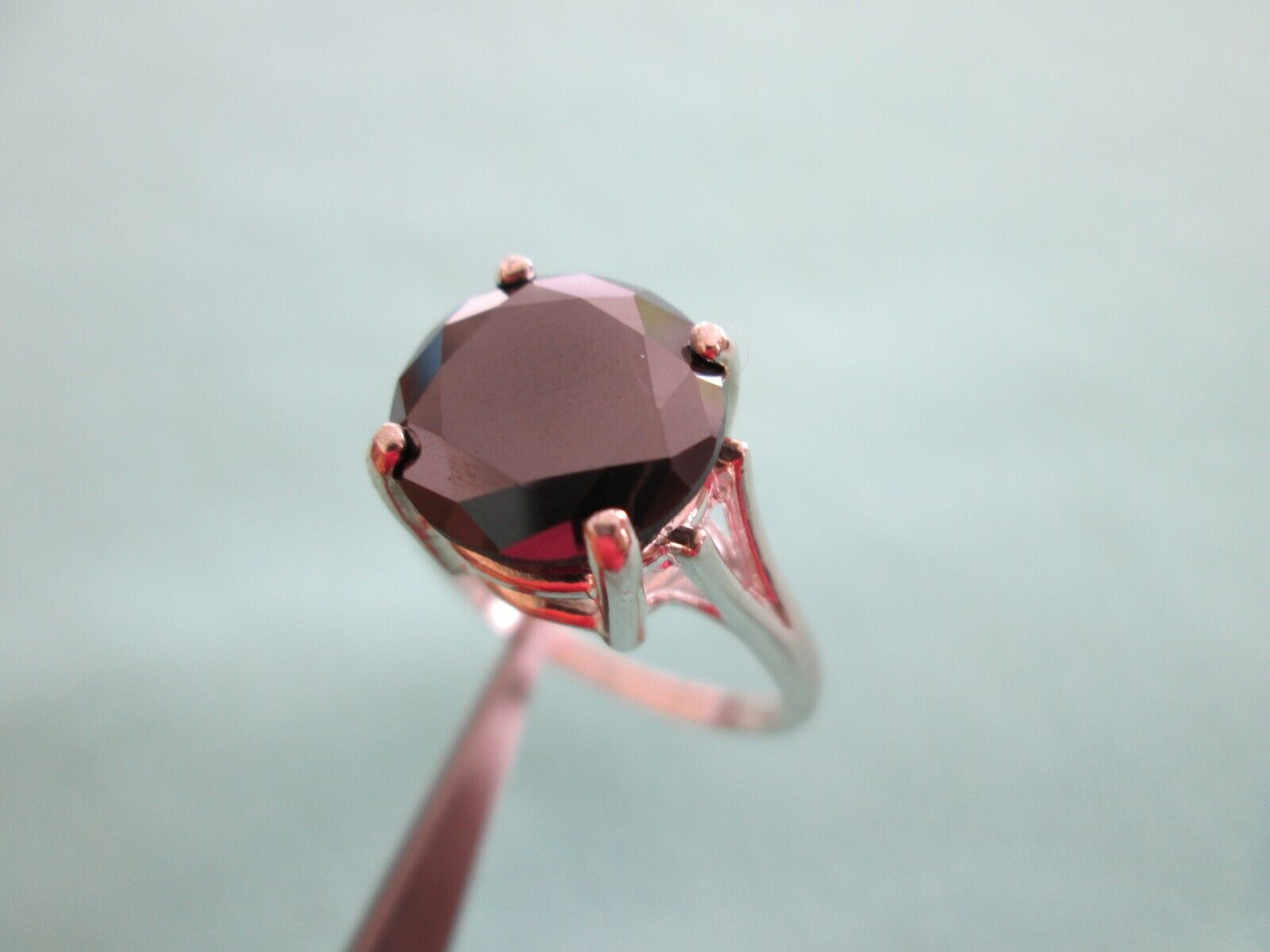 4.36ct REAL NATURAL BLACK DIAMOND RING,FREE DIAMOND TESTER,CERTIFI CATE, SIZE 8