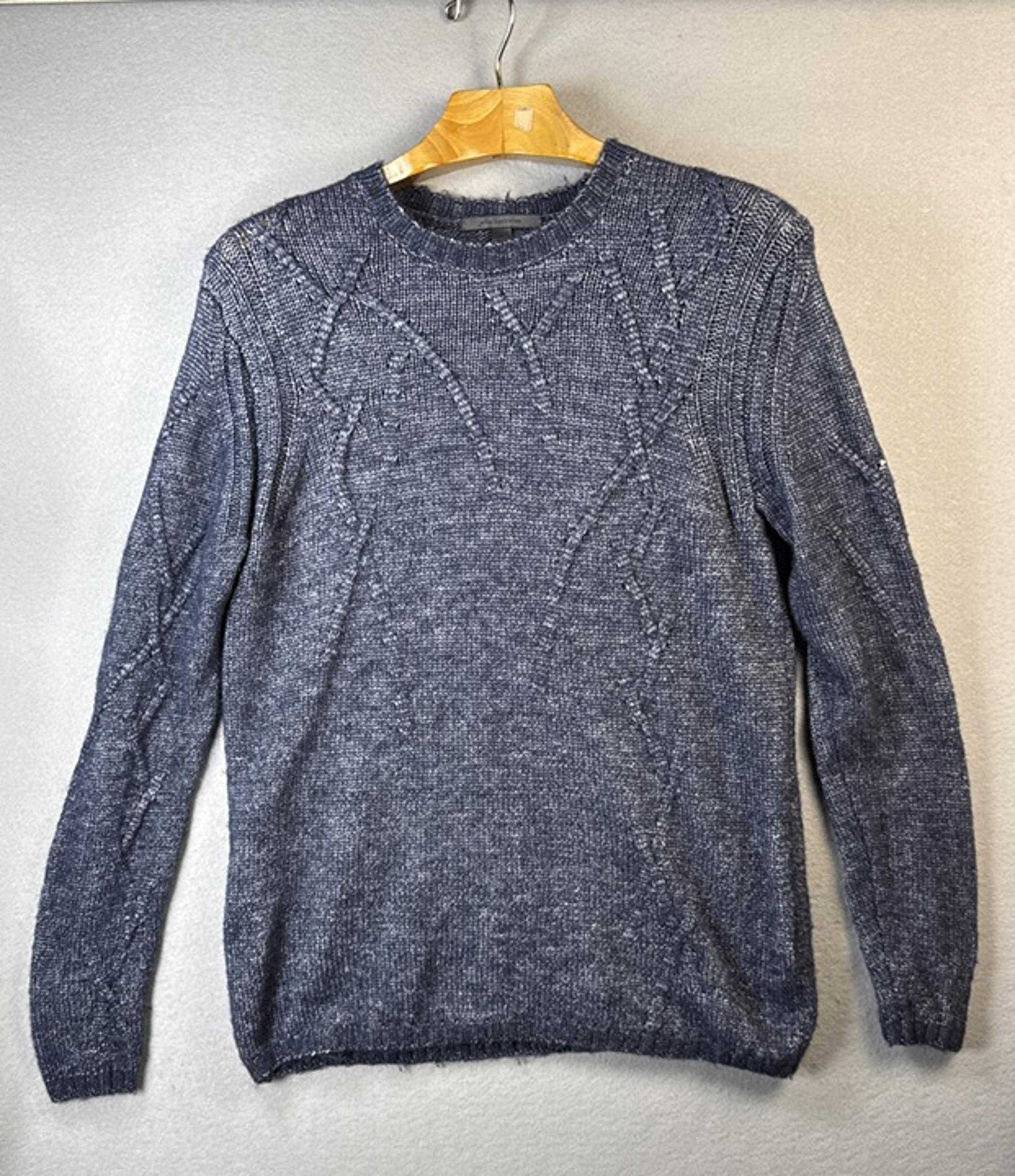 John Varvatos Nolans Sweater Men's Medium Luxurious Wool Blend Cable Knit Money