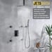 JetsBath Shower Jets Rain Shower System with 12'' Ceiling Shower & Hand Shower,