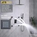 JetsBath Shower Jets Rain Shower System with 12'' Ceiling Shower & Hand Shower,