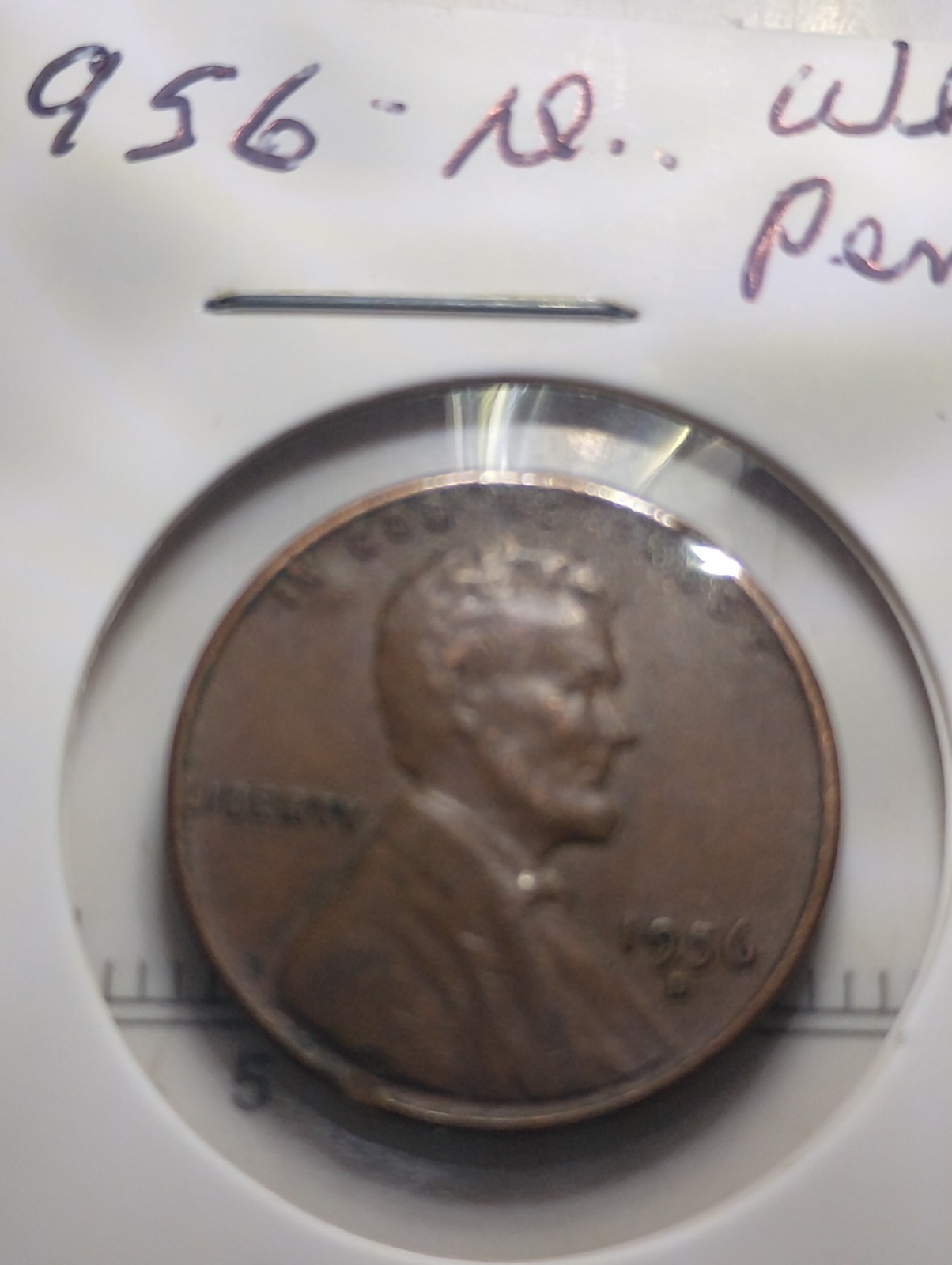 1956 D 1 c Brown wheat back penny