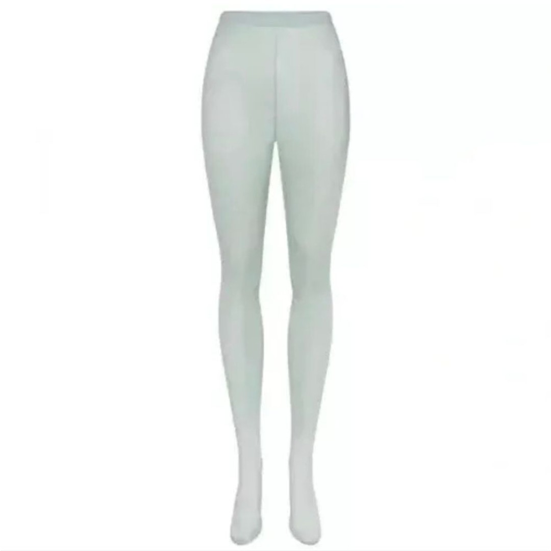NWT SKIMS GLISSENETTE FOOTED LEGGINGS IN ICE