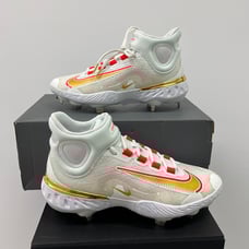 New Sz 7.5 Nike Alpha Huarache Elite 4 MID FD2744-161 Iridescent Baseball Cleats