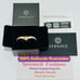 Versace Galaxy Medusa Crystal Engraved Cuff Double Ring Gold Tone Sz L NWT 525