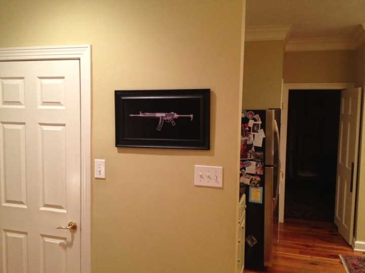 HK 33 rifle CAT scan gun print - ready to frame