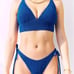 ALENCY Alenzy Lamé Knit Bikini Blue New Unused