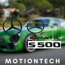 S500 4MATIC Rear Star Emblem Black Badge Logo Hood Ornament Mercedes W223 Sedan