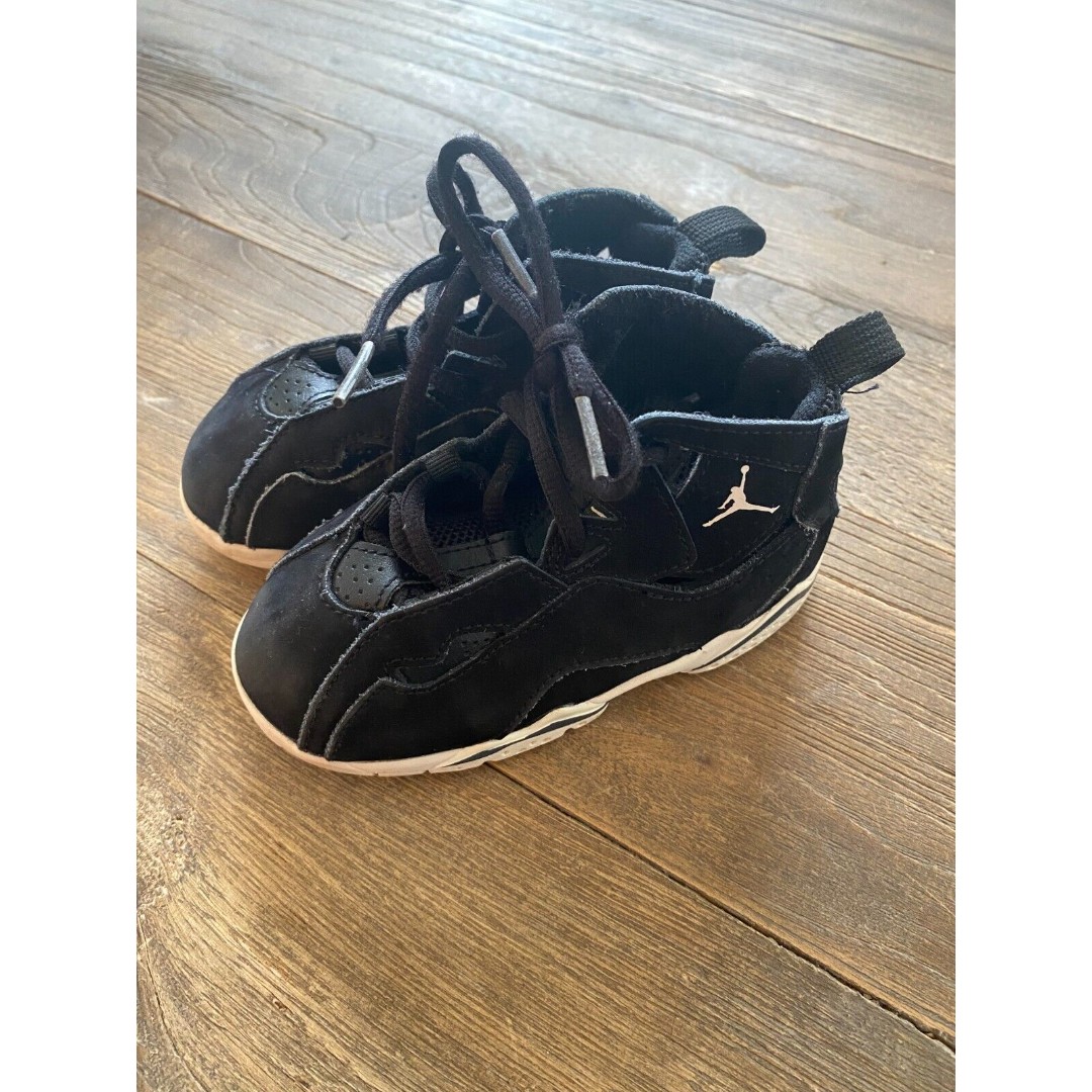 Air Jordan True Flight TD Black/Phantom Shoes Toddler Baby 8C 343797-050
