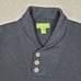 Orvis Lambswool Sweater Mens Size 2XL Black Pullover Shawl Collar Long Sleeve