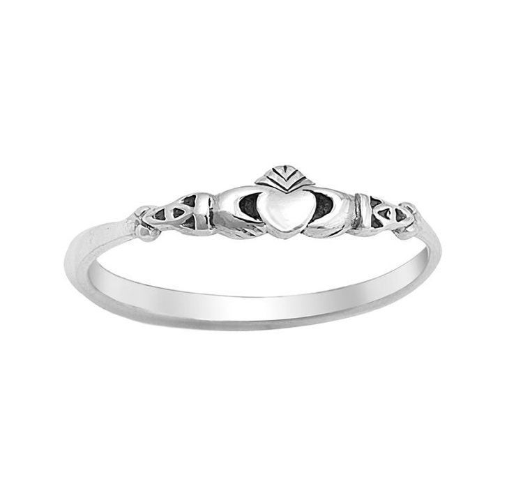 925 Sterling Silver Plain Claddagh Ring