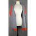 A_rin Women's Cape Scarf Front Pockets Heavy Colorblock Tassled Made in Korea