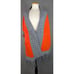A_rin Women's Cape Scarf Front Pockets Heavy Colorblock Tassled Made in Korea