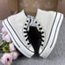 NEW Womens Size 9 Custom Converse Chuck Taylor CTAS High Top Egret Platform Shoe