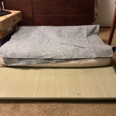 Tatami Mat with Silk/Cotton Futon and Futon Cover