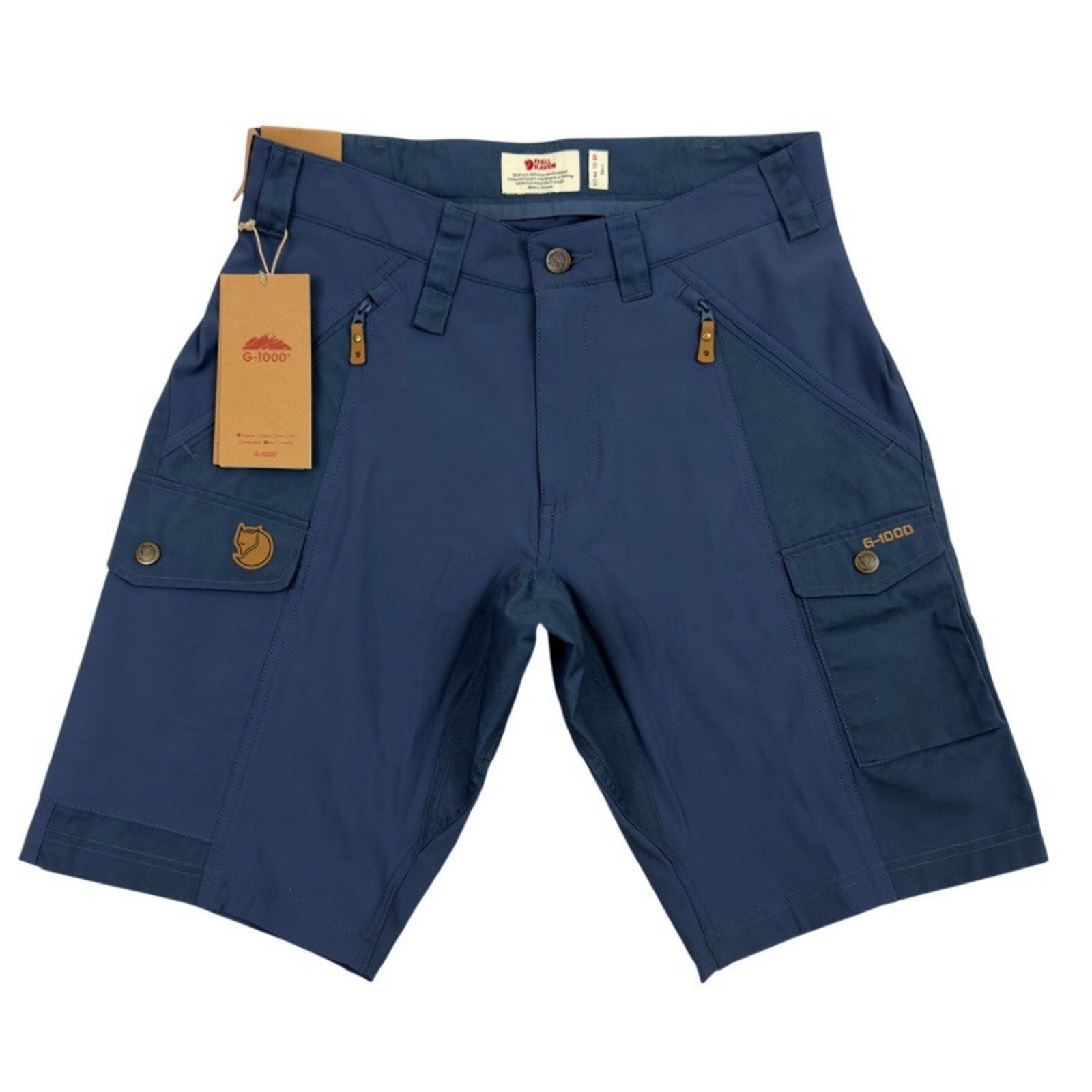 Fjallraven Abisko Shorts Mens 29 Blue G-1000 Stretch Hiking Trekking Trail New