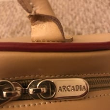 Red And Tan Satchel