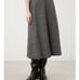 This season's sold-out Mila Owen Mila Owen back-elastic tweed semi-flare skirt in gray, size 0.