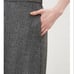 This season's sold-out Mila Owen Mila Owen back-elastic tweed semi-flare skirt in gray, size 0.