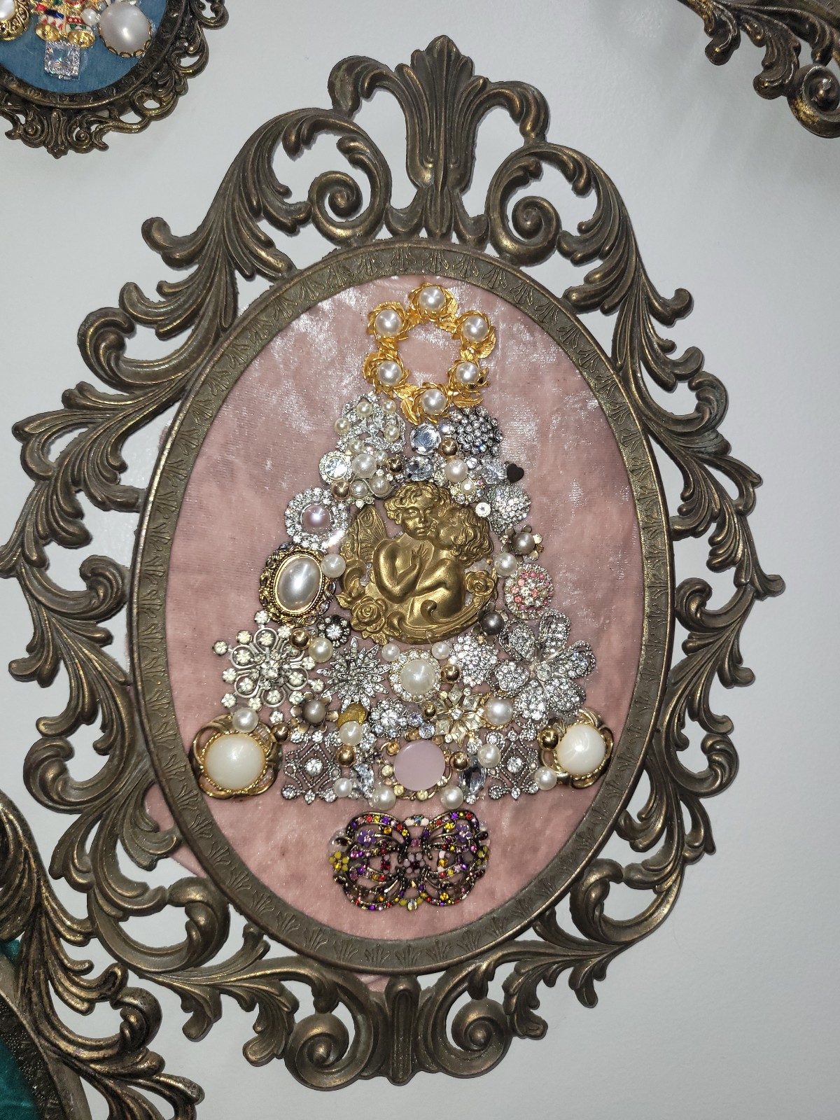 Vintage Jewelry Christmas Tree Wall Art #4