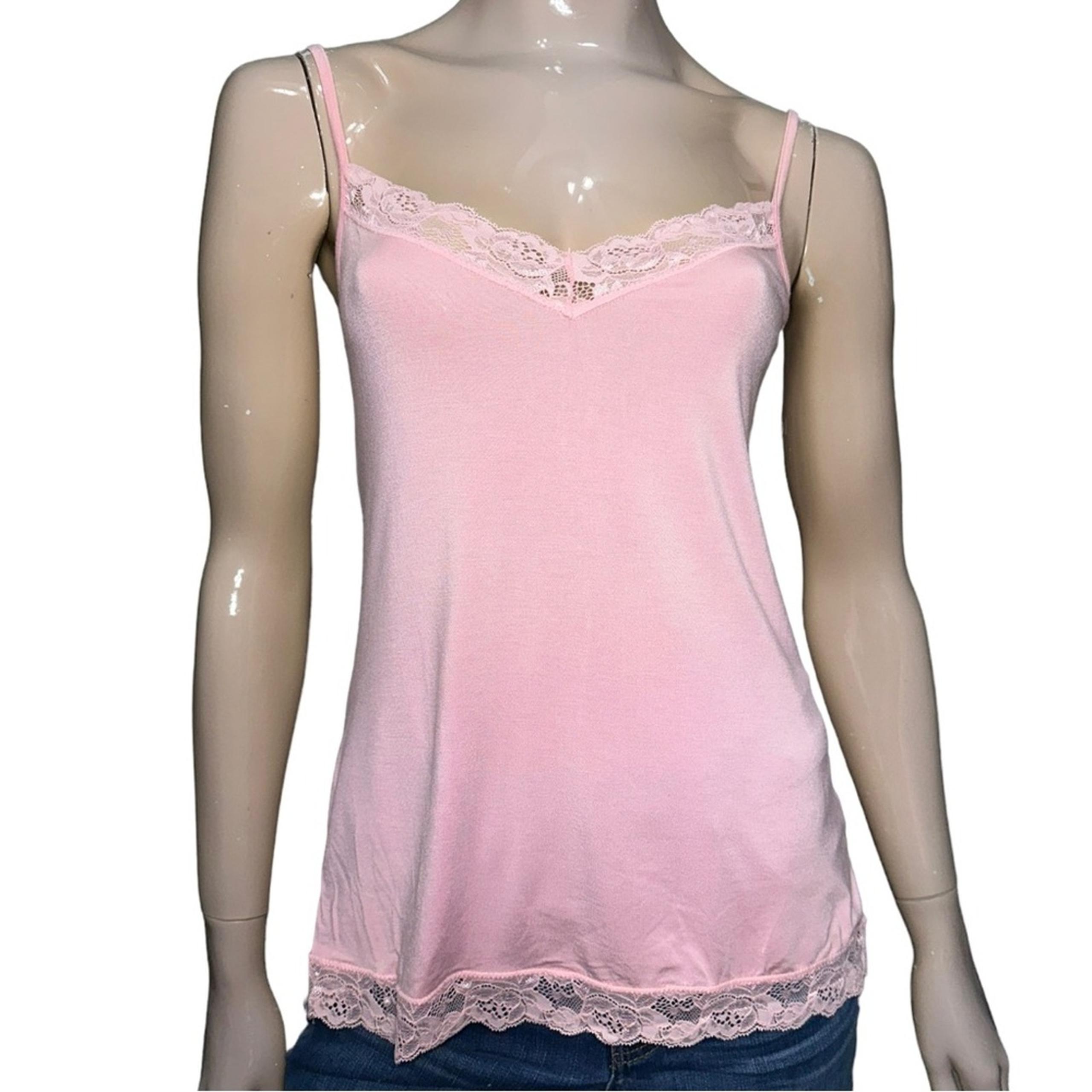 Cosabella Women’s Size S Pale Pink Lace Trimmed Adjustable Camisole Tank Top