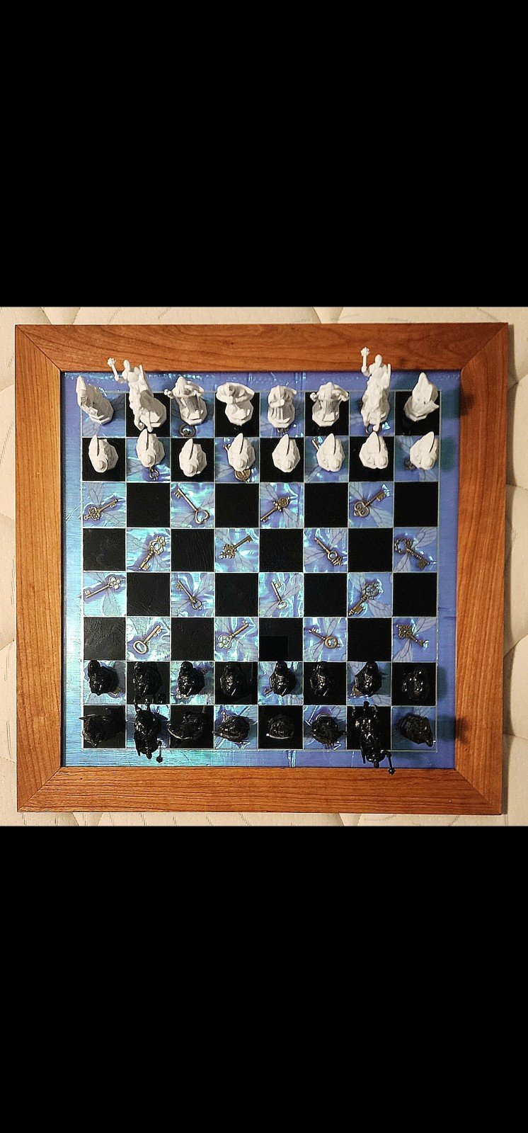 Winged Flying Keys Chess Board w/ FREE HP Set and Golden Snitch Fidget Spinner.
