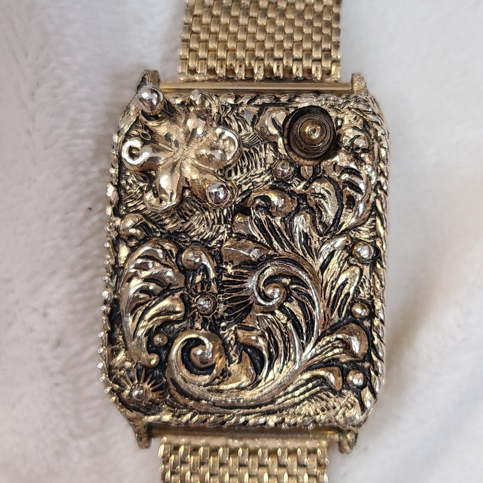 Vintage 40s Breitler Gold Tone Music Box Bracelet. * RARE *