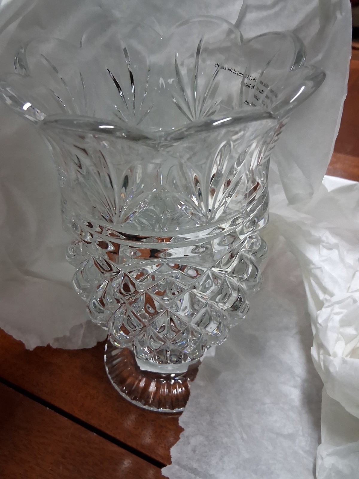 Marquis waterford crystal vase/taper cholder
