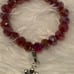 Glass beads bracelets with charm /choose 3 colors as a bundle