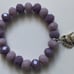 Glass beads bracelets with charm /choose 3 colors as a bundle