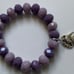 Glass beads bracelets with charm /choose 3 colors as a bundle