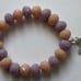 Glass beads bracelets with charm /choose 3 colors as a bundle