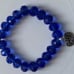 Glass beads bracelets with charm /choose 3 colors as a bundle